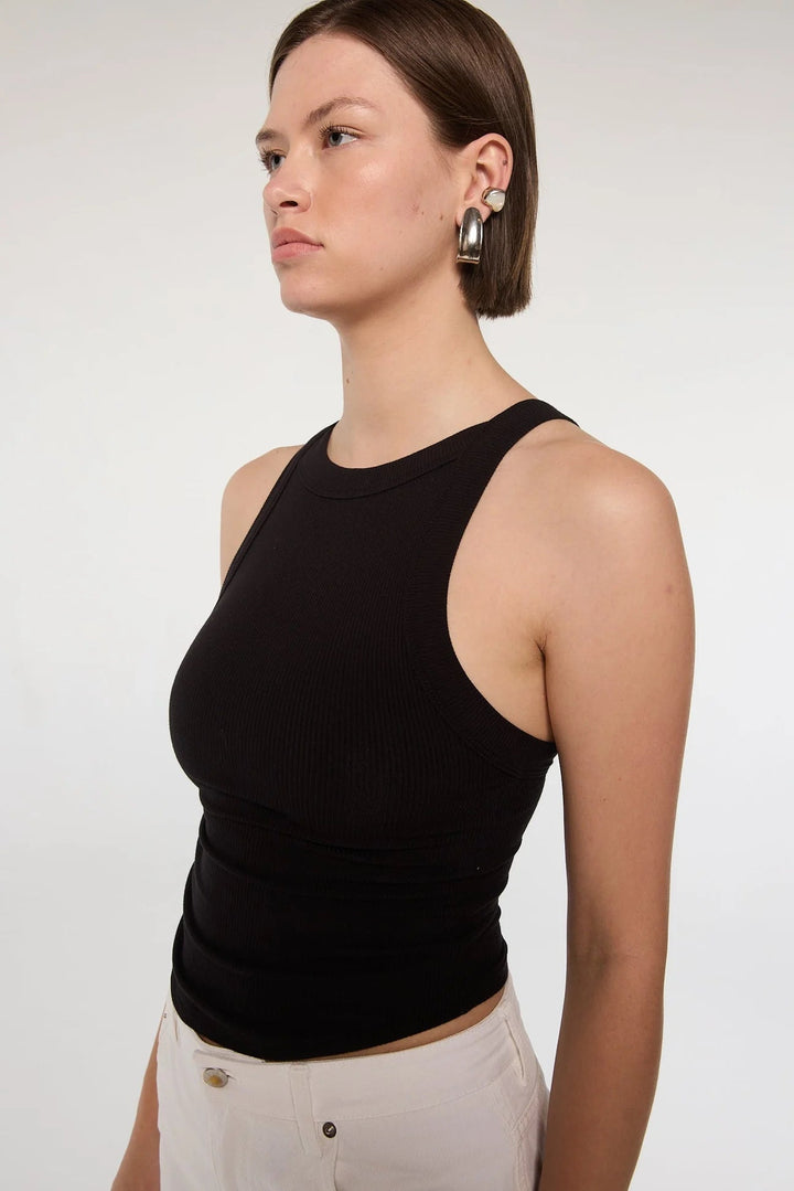 Ximeno Tank Top in Black - obligato