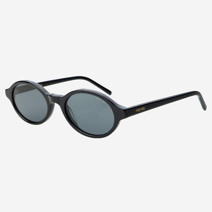 Zoe Acetate Round Womens Sunglasses : Black - obligato
